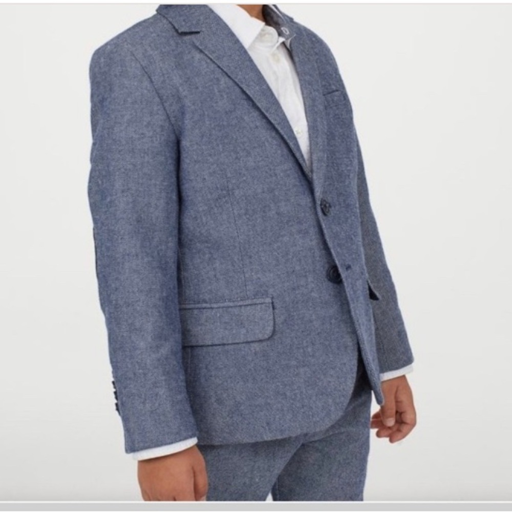 H&M Blue Matching Suit Set with Modern Fit
